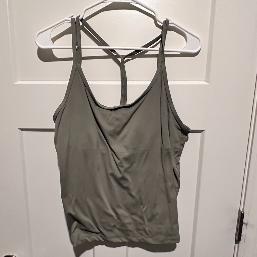 Victoria’s Secret PINK Active Tank Top Size XL Olive Green Cami Racerback